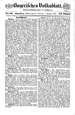 Bayerisches Volksblatt (Regensburger Morgenblatt) Mittwoch 7. November 1855