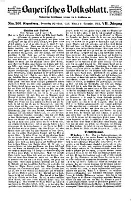 Bayerisches Volksblatt (Regensburger Morgenblatt) Donnerstag 8. November 1855