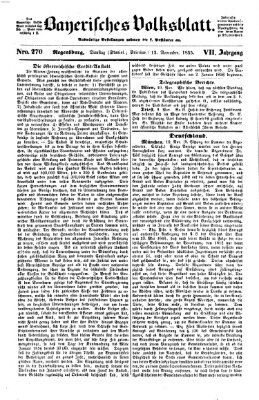 Bayerisches Volksblatt (Regensburger Morgenblatt) Dienstag 13. November 1855