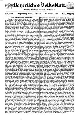 Bayerisches Volksblatt (Regensburger Morgenblatt) Montag 19. November 1855