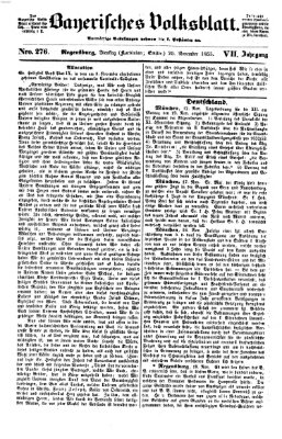 Bayerisches Volksblatt (Regensburger Morgenblatt) Dienstag 20. November 1855