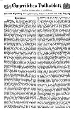 Bayerisches Volksblatt (Regensburger Morgenblatt) Samstag 24. November 1855