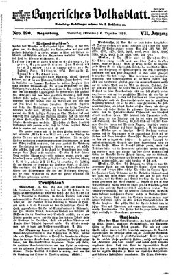 Bayerisches Volksblatt (Regensburger Morgenblatt) Donnerstag 6. Dezember 1855