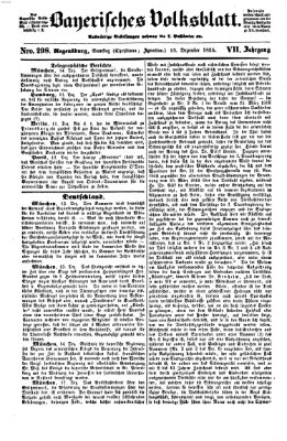 Bayerisches Volksblatt (Regensburger Morgenblatt) Samstag 15. Dezember 1855