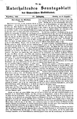 Bayerisches Volksblatt (Regensburger Morgenblatt) Sonntag 16. Dezember 1855