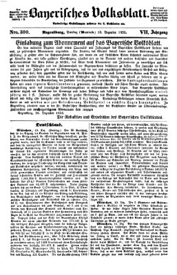 Bayerisches Volksblatt (Regensburger Morgenblatt) Dienstag 18. Dezember 1855