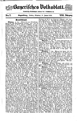 Bayerisches Volksblatt (Regensburger Morgenblatt) Dienstag 8. Januar 1856