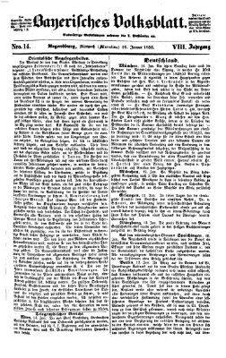 Bayerisches Volksblatt (Regensburger Morgenblatt) Mittwoch 16. Januar 1856