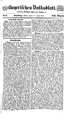 Bayerisches Volksblatt (Regensburger Morgenblatt) Montag 21. Januar 1856