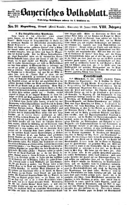 Bayerisches Volksblatt (Regensburger Morgenblatt) Mittwoch 23. Januar 1856