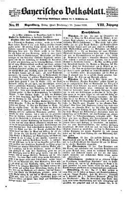 Bayerisches Volksblatt (Regensburger Morgenblatt) Freitag 25. Januar 1856