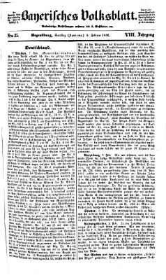 Bayerisches Volksblatt (Regensburger Morgenblatt) Samstag 9. Februar 1856