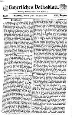 Bayerisches Volksblatt (Regensburger Morgenblatt) Mittwoch 13. Februar 1856