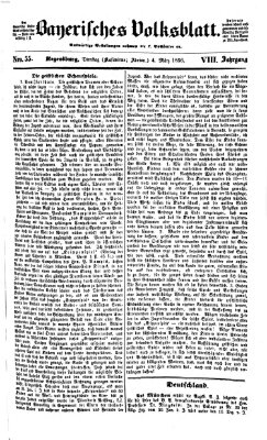 Bayerisches Volksblatt (Regensburger Morgenblatt) Dienstag 4. März 1856