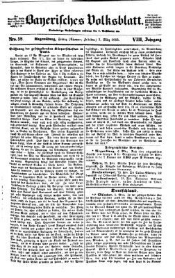 Bayerisches Volksblatt (Regensburger Morgenblatt) Freitag 7. März 1856