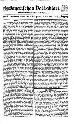 Bayerisches Volksblatt (Regensburger Morgenblatt) Samstag 8. März 1856