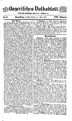 Bayerisches Volksblatt (Regensburger Morgenblatt) Dienstag 11. März 1856