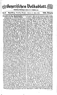 Bayerisches Volksblatt (Regensburger Morgenblatt) Donnerstag 13. März 1856