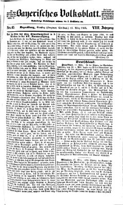 Bayerisches Volksblatt (Regensburger Morgenblatt) Samstag 15. März 1856