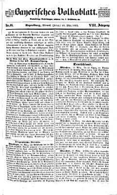 Bayerisches Volksblatt (Regensburger Morgenblatt) Mittwoch 19. März 1856