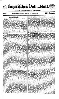 Bayerisches Volksblatt (Regensburger Morgenblatt) Montag 24. März 1856