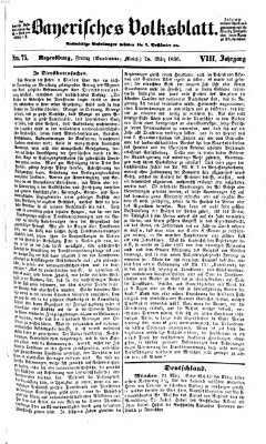 Bayerisches Volksblatt (Regensburger Morgenblatt) Freitag 28. März 1856