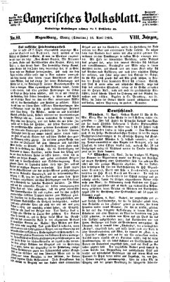 Bayerisches Volksblatt (Regensburger Morgenblatt) Montag 14. April 1856