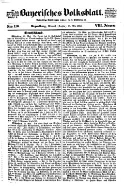 Bayerisches Volksblatt (Regensburger Morgenblatt) Donnerstag 15. Mai 1856
