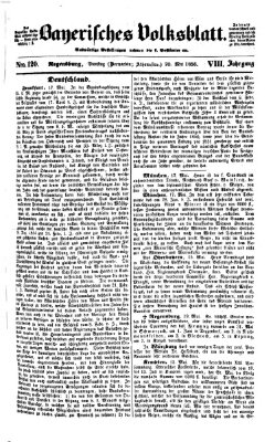 Bayerisches Volksblatt (Regensburger Morgenblatt) Dienstag 20. Mai 1856