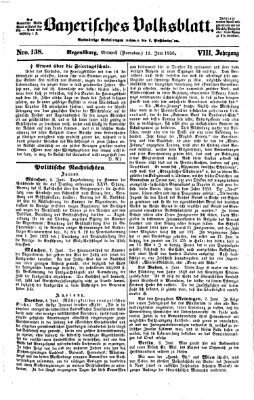 Bayerisches Volksblatt (Regensburger Morgenblatt) Mittwoch 11. Juni 1856