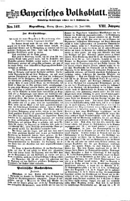 Bayerisches Volksblatt (Regensburger Morgenblatt) Montag 16. Juni 1856