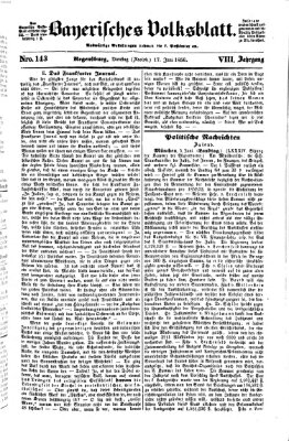 Bayerisches Volksblatt (Regensburger Morgenblatt) Dienstag 17. Juni 1856