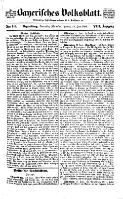 Bayerisches Volksblatt (Regensburger Morgenblatt) Donnerstag 19. Juni 1856