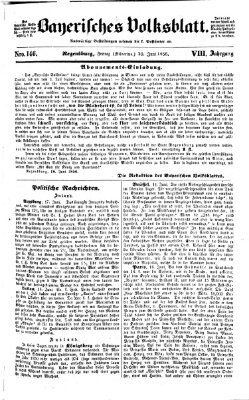 Bayerisches Volksblatt (Regensburger Morgenblatt) Freitag 20. Juni 1856