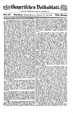 Bayerisches Volksblatt (Regensburger Morgenblatt) Mittwoch 25. Juni 1856