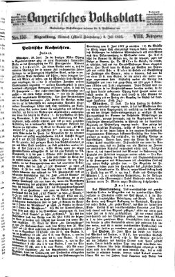 Bayerisches Volksblatt (Regensburger Morgenblatt) Mittwoch 2. Juli 1856