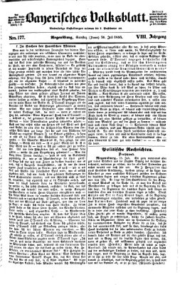 Bayerisches Volksblatt (Regensburger Morgenblatt) Samstag 26. Juli 1856