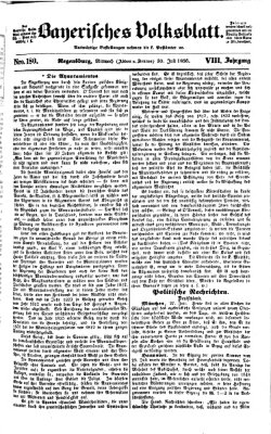 Bayerisches Volksblatt (Regensburger Morgenblatt) Mittwoch 30. Juli 1856