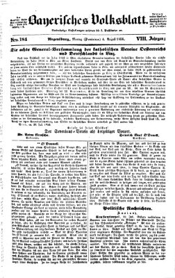 Bayerisches Volksblatt (Regensburger Morgenblatt) Montag 4. August 1856