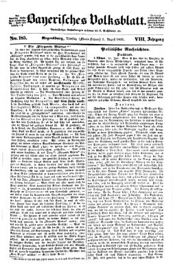 Bayerisches Volksblatt (Regensburger Morgenblatt) Dienstag 5. August 1856