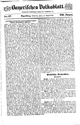 Bayerisches Volksblatt (Regensburger Morgenblatt) Donnerstag 7. August 1856