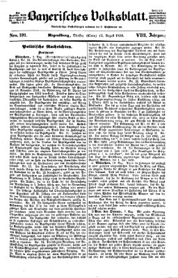 Bayerisches Volksblatt (Regensburger Morgenblatt) Dienstag 12. August 1856