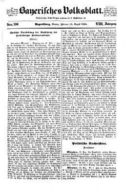 Bayerisches Volksblatt (Regensburger Morgenblatt) Montag 18. August 1856