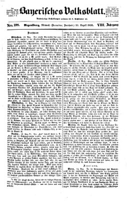 Bayerisches Volksblatt (Regensburger Morgenblatt) Mittwoch 20. August 1856