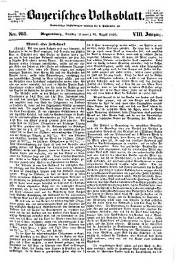 Bayerisches Volksblatt (Regensburger Morgenblatt) Dienstag 26. August 1856