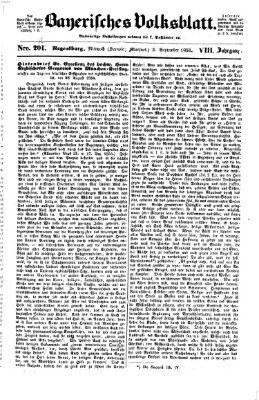 Bayerisches Volksblatt (Regensburger Morgenblatt) Mittwoch 3. September 1856