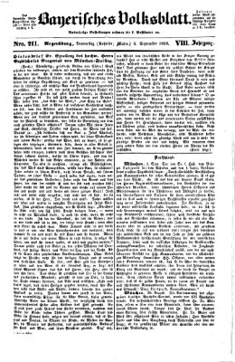 Bayerisches Volksblatt (Regensburger Morgenblatt) Donnerstag 4. September 1856