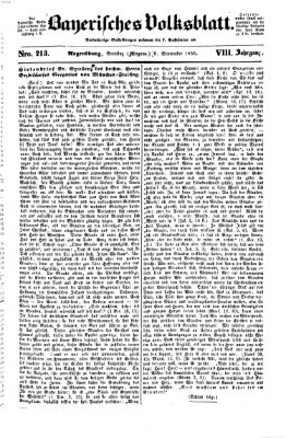 Bayerisches Volksblatt (Regensburger Morgenblatt) Samstag 6. September 1856