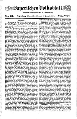 Bayerisches Volksblatt (Regensburger Morgenblatt) Montag 8. September 1856