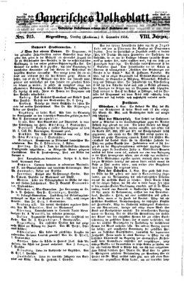 Bayerisches Volksblatt (Regensburger Morgenblatt) Dienstag 9. September 1856